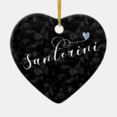 サントリーニハート州旗,ギリシャ,ティラ セラミックオーナメント (正面)