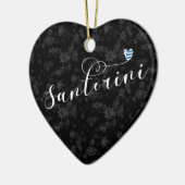 サントリーニハート州旗,ギリシャ,ティラ セラミックオーナメント (左)