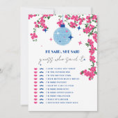 サントリーニピンクブライダル彼は、彼女はゲームカードを言った 招待状 (正面)