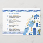 サントリーニブライダルシャワー旅程スケジュールブルー プログラム (裏面)