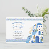 サントリーニブライダルシャワー旅程スケジュールブルー プログラム (スタンド正面)