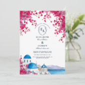 サントリーニブルードームブーゲンビリア結婚ズ 招待状 (スタンド正面)