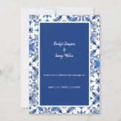 サントリーニブルー結婚ギリシャ 招待状 (正面)