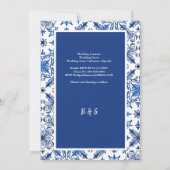 サントリーニブルー結婚ギリシャ 招待状 (裏面)