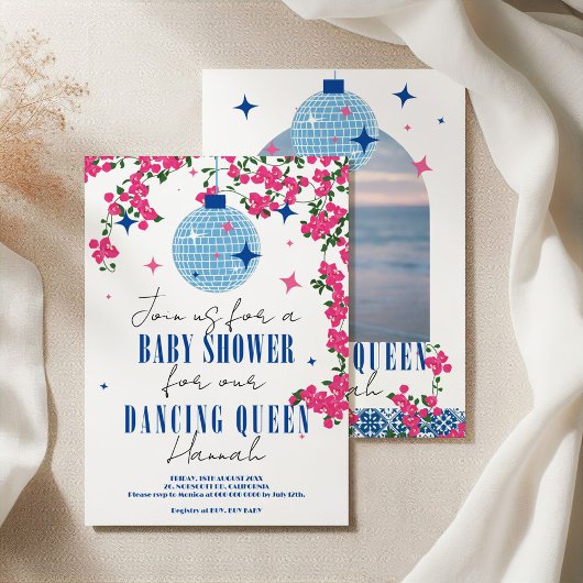 サントリーニマンマミアブーゲンビリア赤ちゃんシャワー 招待状