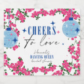 サントリーニミュージカルブーゲンビリアブライダルシャワー スパークリングワインラベル (シングルラベル)