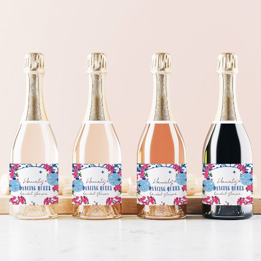 サントリーニミュージカルブーゲンビリアブライダルシャワー スパークリングワインラベル