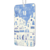 サントリーニモノグラムウォーターカラーアート カーエアーフレッシュナー (左)