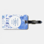 サントリーニモノグラムウォーターカラーアート ラゲッジタグ (裏面横)