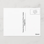 サントリーニ上空のティラシア島 ポストカード (裏面)