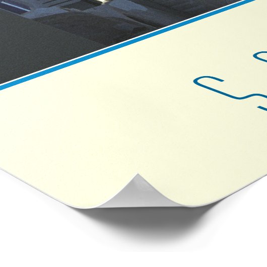 サントリーニ写真撮影プリント(フィルム) ポスター (角)