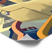 サントリーニ夕日 ポスター (角)