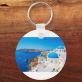 サントリーニ島 – カルデラ，ギリシャ キーホルダー (正面)