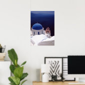 サントリーニ島 ポスター (ホームオフィス)