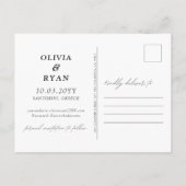 サントリーニ日付はがきを保存結婚する ポストカード (裏面)