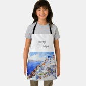 サントリーニ水の色mommyの小さなヘルパー エプロン (インサイチュ)