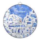 サントリーニ水パーソナライズされた色 ダーツボード (正面)