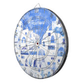 サントリーニ水パーソナライズされた色 ダーツボード (正面右)