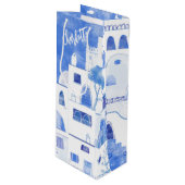 サントリーニ水パーソナライズされた色 ワインギフトバッグ (正面アングル)