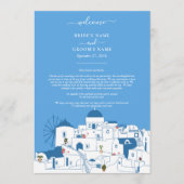 サントリーニ目的地ギリシャ結婚式の日程 プログラム (正面)