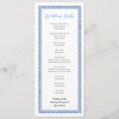 サントリーニ結婚さんの献立式詳細ギリシャ プログラム (裏面)