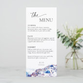 サントリーニ結婚ギリシャの行先の夏 メニュー (スタンド正面)