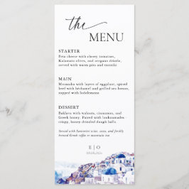 サントリーニ結婚ギリシャの行先の夏 メニュー