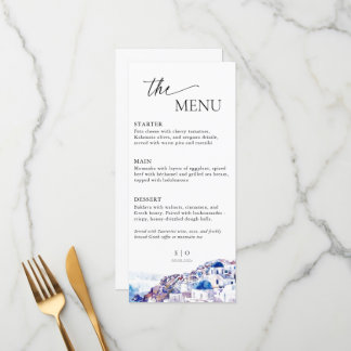 サントリーニ結婚ギリシャの行先の夏 メニュー