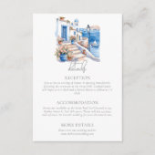 サントリーニ結婚ギリシャ詳細 エンクロージャーカード (正面)