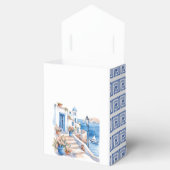 サントリーニ結婚ギリパーソナライズされたス フェイバーボックス (オープン)