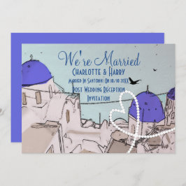 サントリーニ結婚ポストお祝いパーティー 招待状