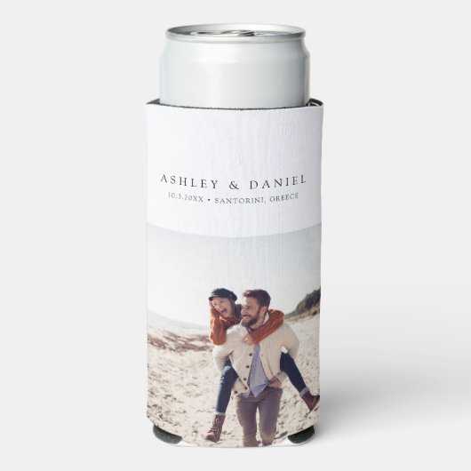 サントリーニ結婚式の引き出物 スリム缶クーラー (Seltzer裏面)