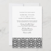 サントリーニ結婚式招待状 |黒 招待状 (正面)