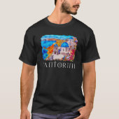 サントリーニ絵画のギリシャのお土産 Tシャツ (正面)