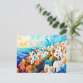 サントリーニ芸術的海岸線 シーズンポストカード (スタンド正面)