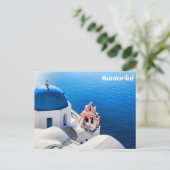 サントリーニ葉書 ポストカード (スタンド正面)