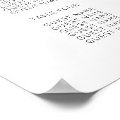 サントリーニ表6シーティングプラン結婚のギリシャ語 ポスター (角)