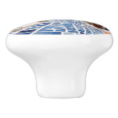 サントリーニ通り，ギリシャ，ギリシャの村モザイクアート セラミックノブ (側面)