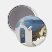 サントリーニ鐘楼インザアフターンスサン マグネット (正面/裏面)