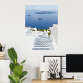 サントリーニ階段 ポスター (ホームオフィス)