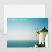 サントリーニ風車、ギリシャカード (正面/裏面)