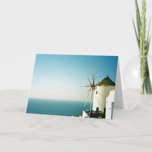 サントリーニ風車（ギリシャ） カード (正面)