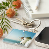 サントリーニ風車(ギリシャ) キーホルダー (正面右)