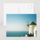 サントリーニ風車（ギリシャ） ポストカード (正面/裏面)