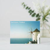 サントリーニ風車（ギリシャ） ポストカード (スタンド正面)