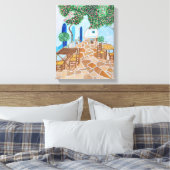 サントリーニ1カンバス キャンバスプリント (インサイチュ (寝室))