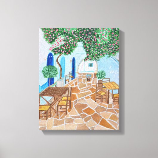 サントリーニ1カンバス キャンバスプリント (正面)