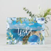 サントリーニ　あなたが私の介添人になってくれますか？プロポーズカード サンキューカード (スタンド正面)