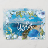 サントリーニ あなたは私の介添人になってくれますか プロポーズカード サンキューカード (正面/裏面)