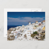 サントリーニ - オイアの市街景観 ポストカード (正面/裏面)